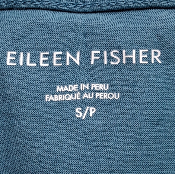 NWT Eileen Fisher Teal Tee Shirt Size S/P - Picture 13 of 14